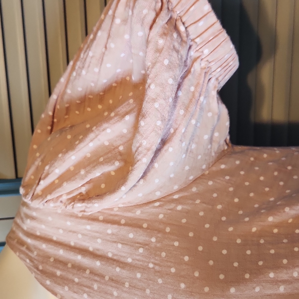 Davi & Dani Blush Polka Dot Midi Dress - Picture 7 of 14